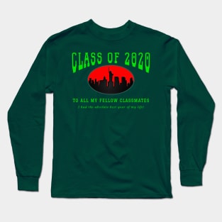 Class of 2020 - Grey, Red and Green Colors Long Sleeve T-Shirt